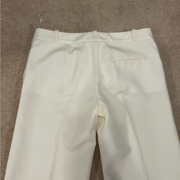 Chloe white ribbed, wide legged cuffed pants Sz T42 (US size 10) - Picture 3 of 10